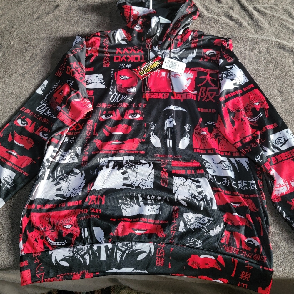ULTRA RARE, HARD TO FIND, Snap Monochrome Comic Art Hoodie DO NOT PASS UP!!!!!!